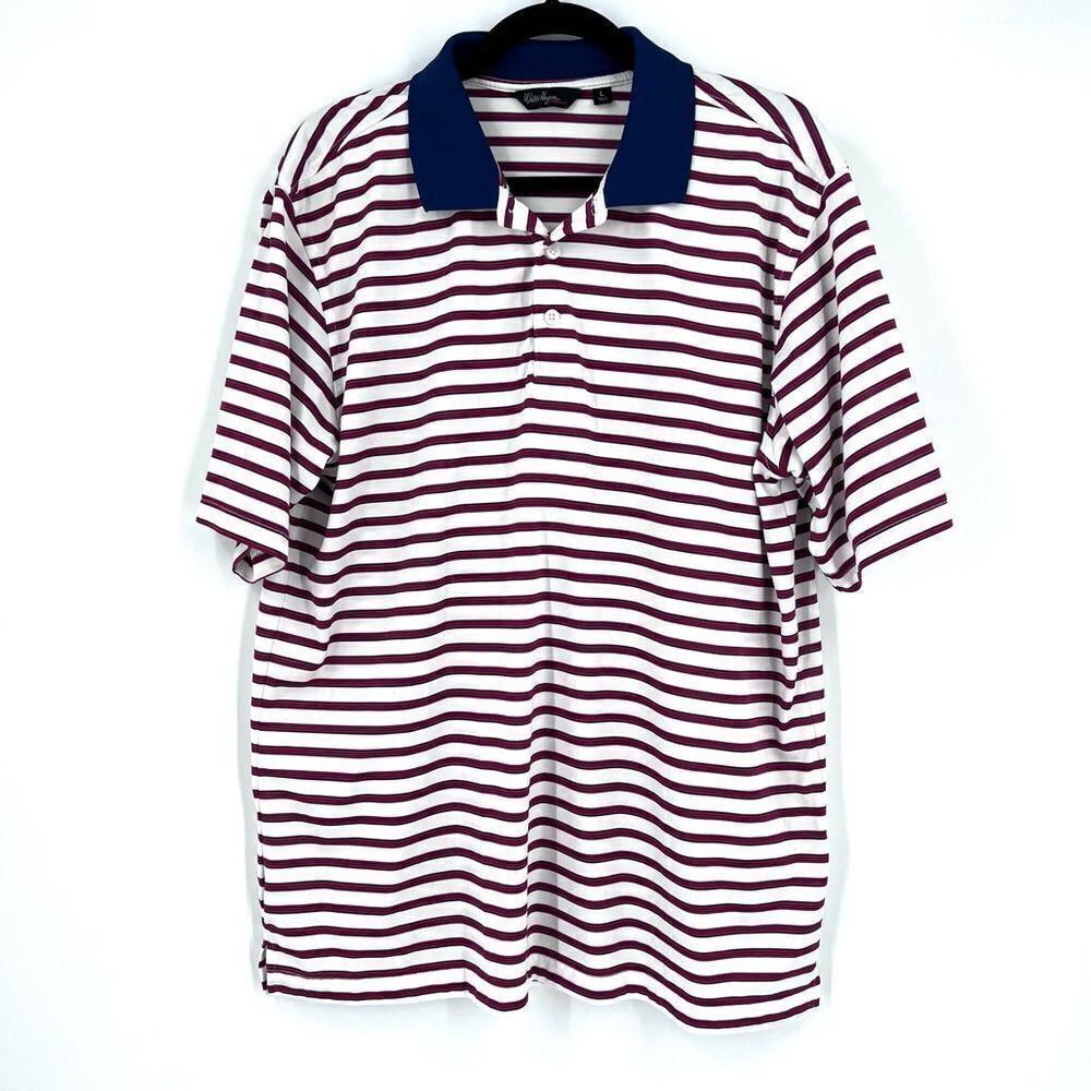 ‎Walter Hagen Striped Polo Shirt Large golf